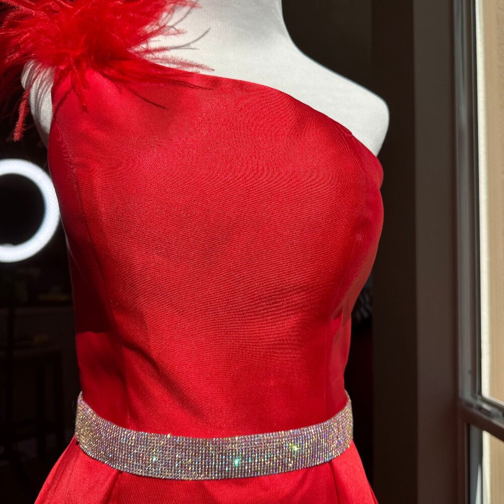 Ashley Lauren Red Ball Gown - Picture 2 of 3